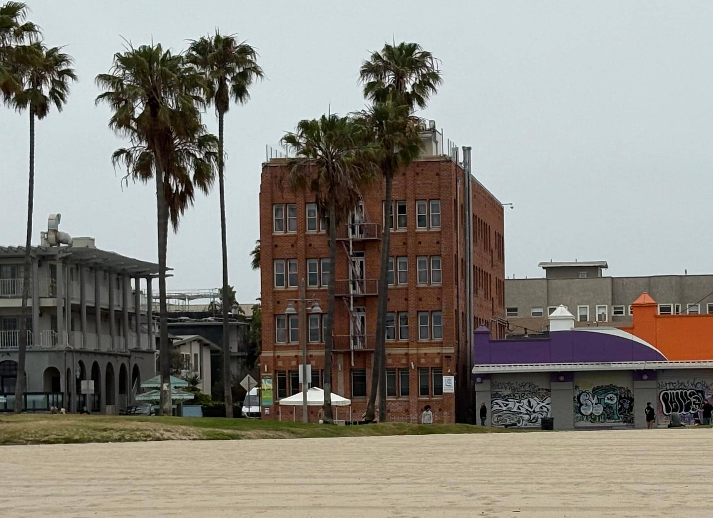 View of the hotel from the beach