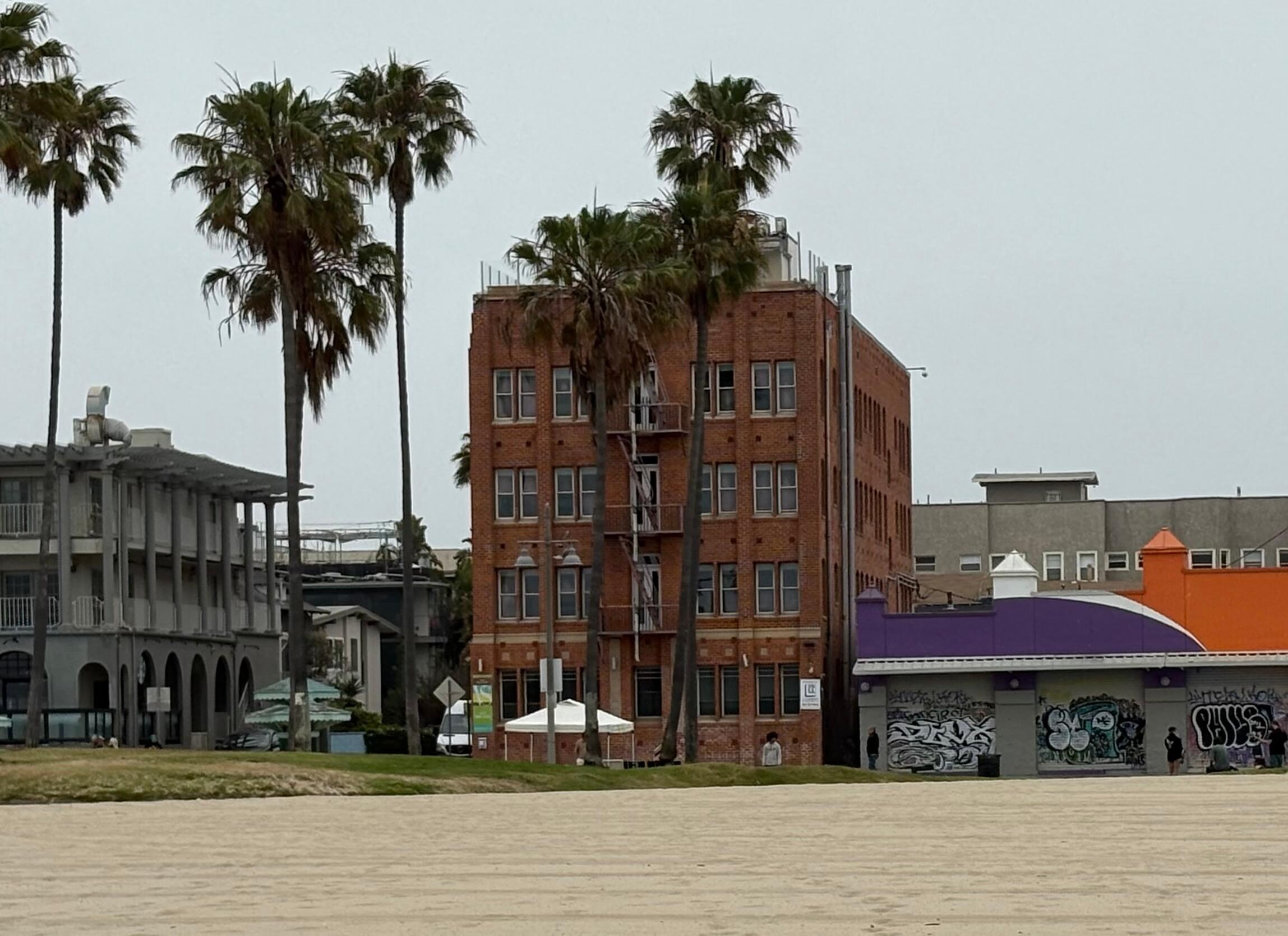 View of the hotel from the beach