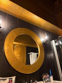 Bathroom mirror.