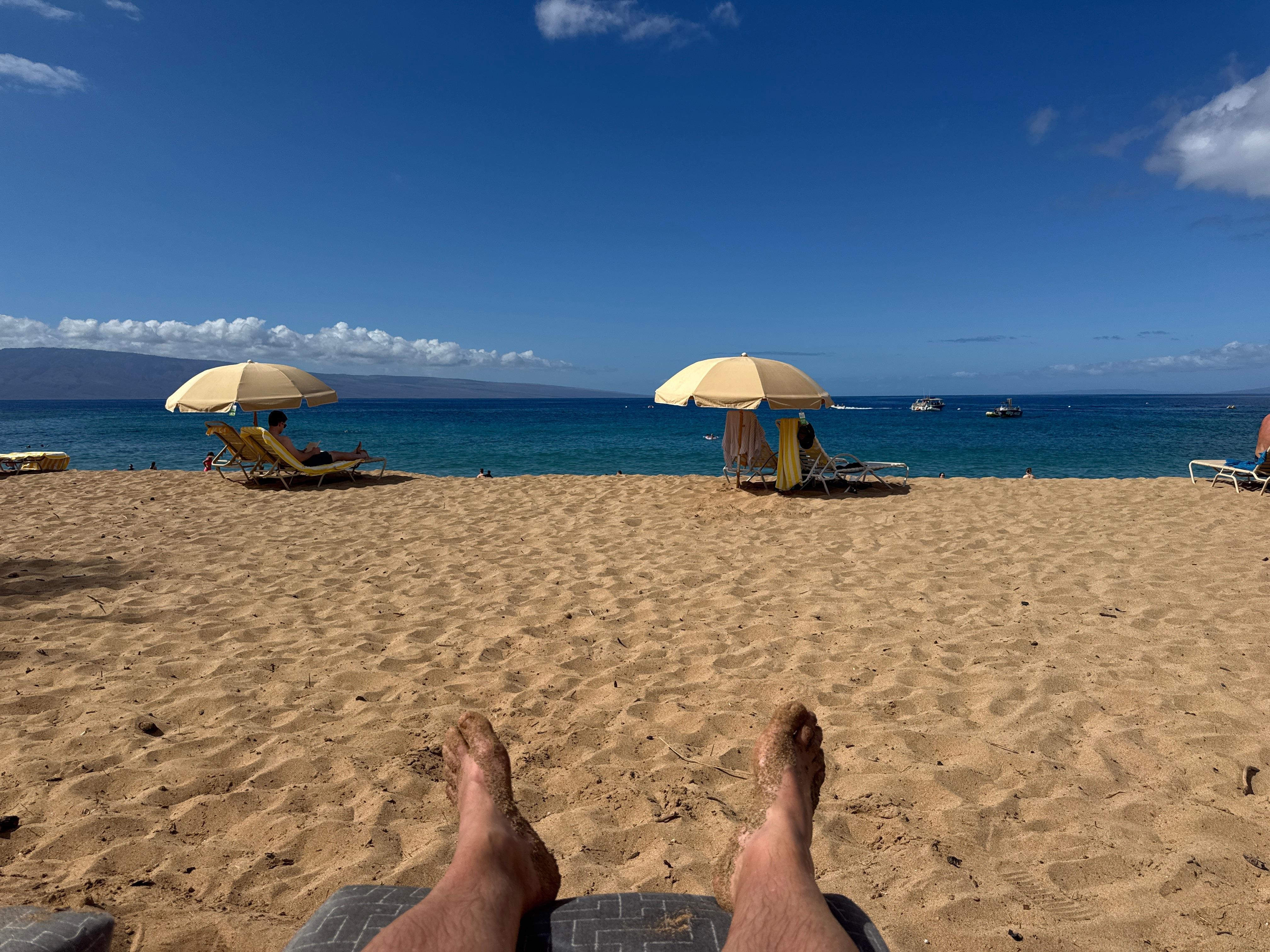 Beach is maybe 50 yards away from the pool