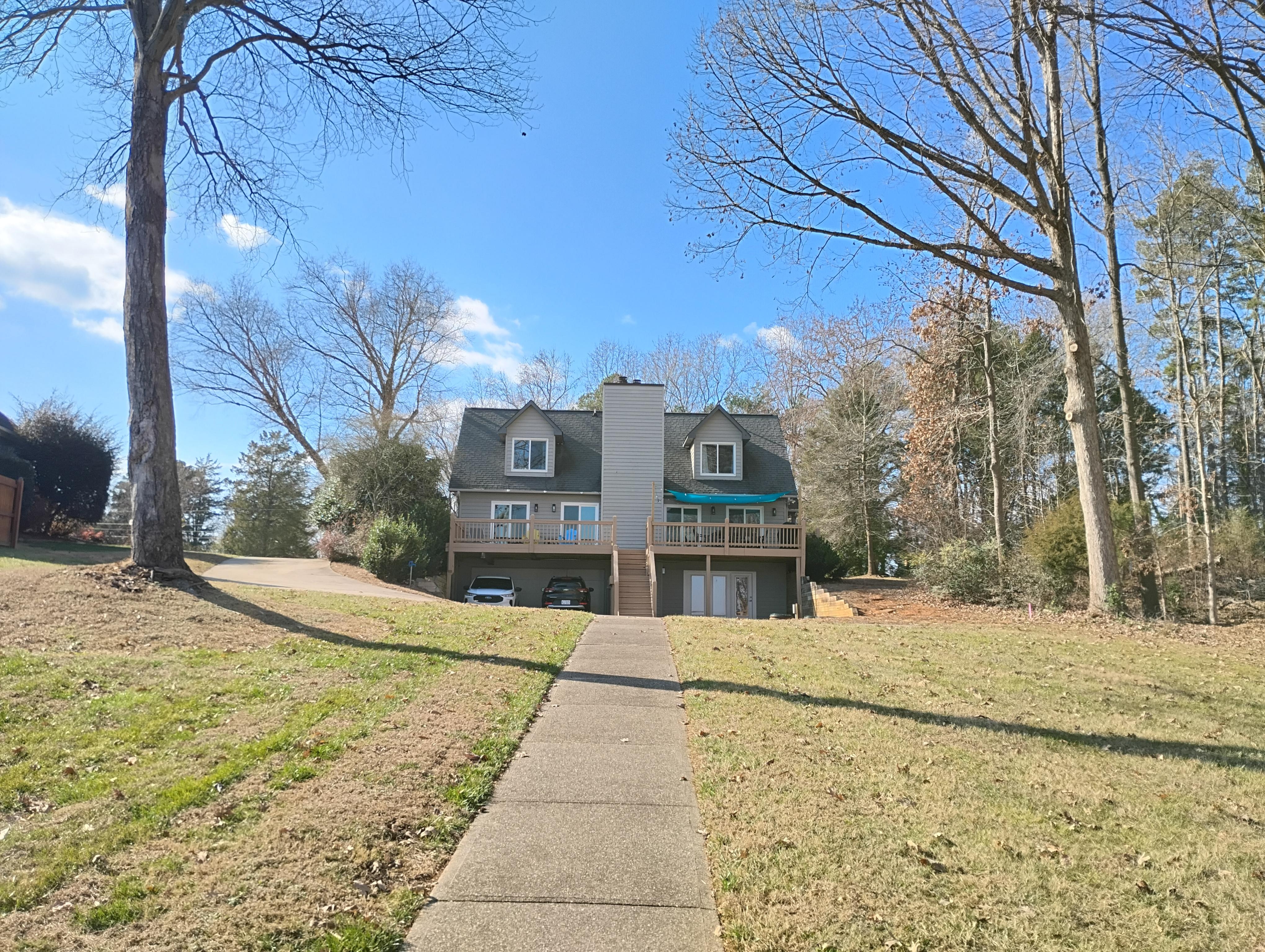 House view from the lake side