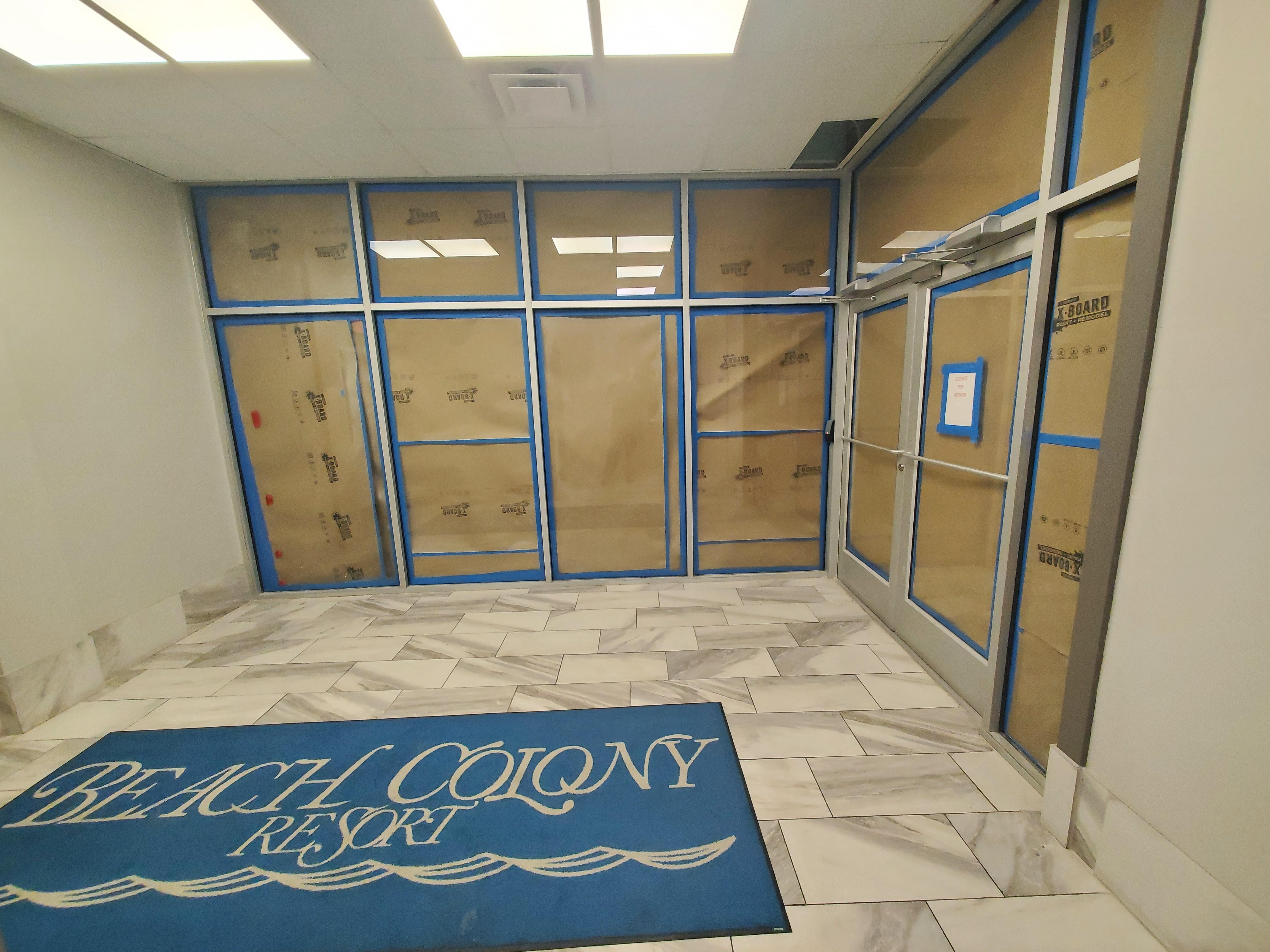 This is the indoor pool and hot tub area.