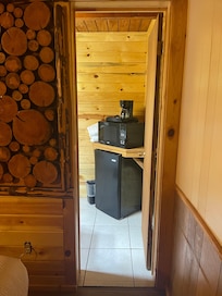 Microwave and mini fridge was in bathroom area, but loved that it was available