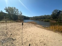 Backyard facing lake.