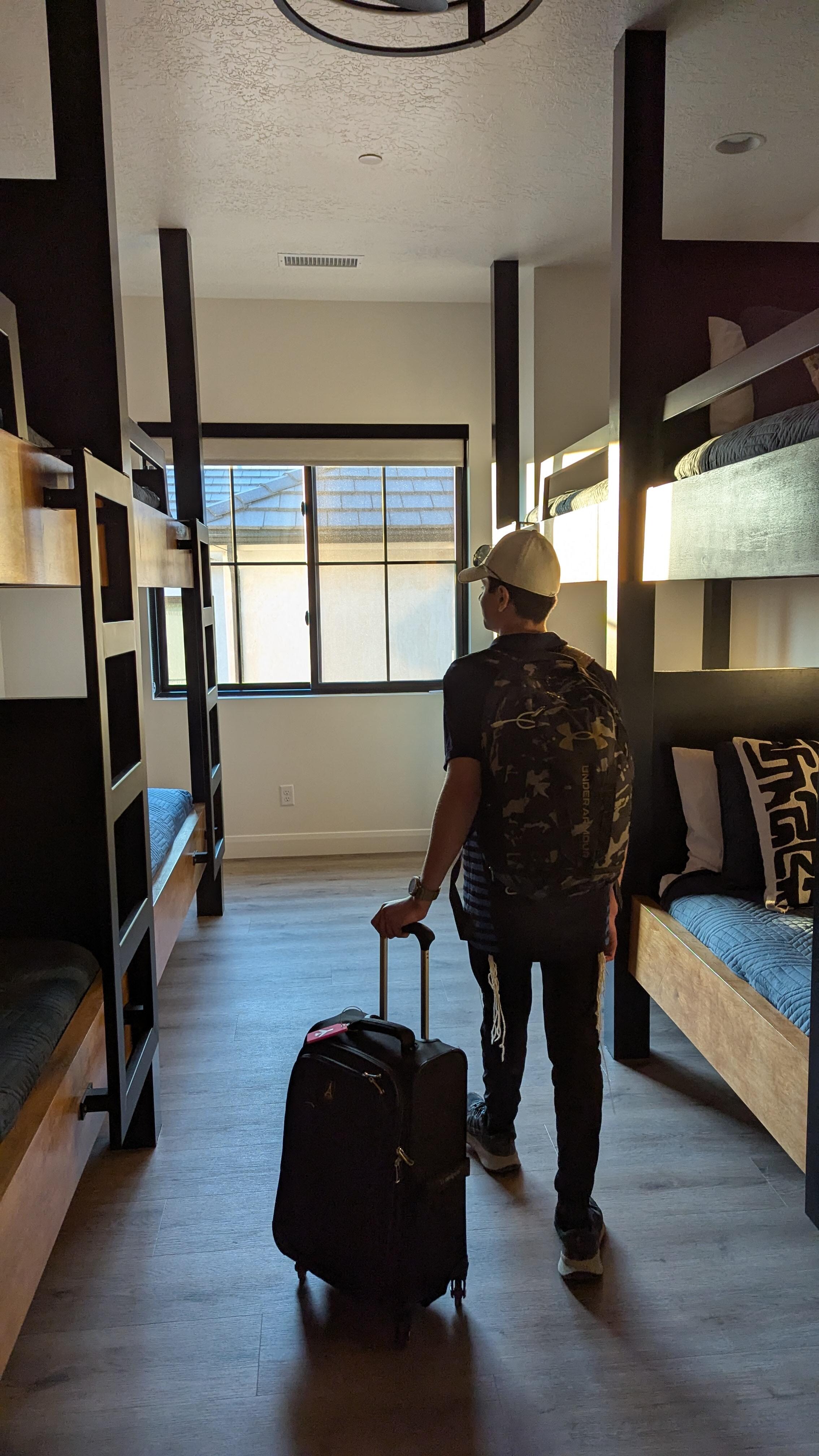 Bunk rooms are even big enough for large teens and adults.