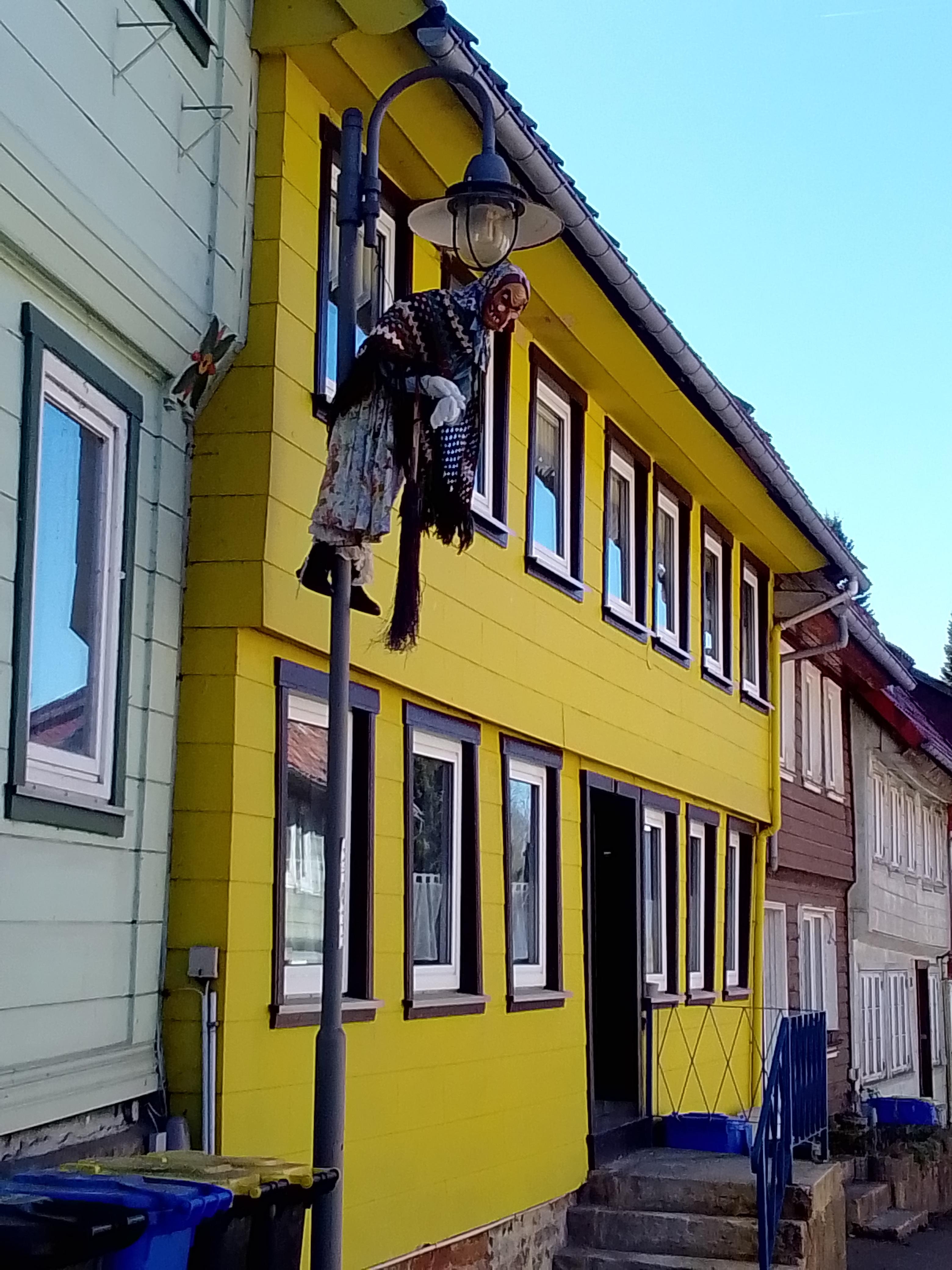 In Vorbereitung der Uralten Tradition zu fröhnen "den Winter zu vertreiben" sind auch in Sankt Andreasberg über all die Hexen aufgegangen. 