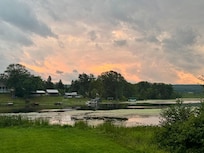 T pond at dusk.