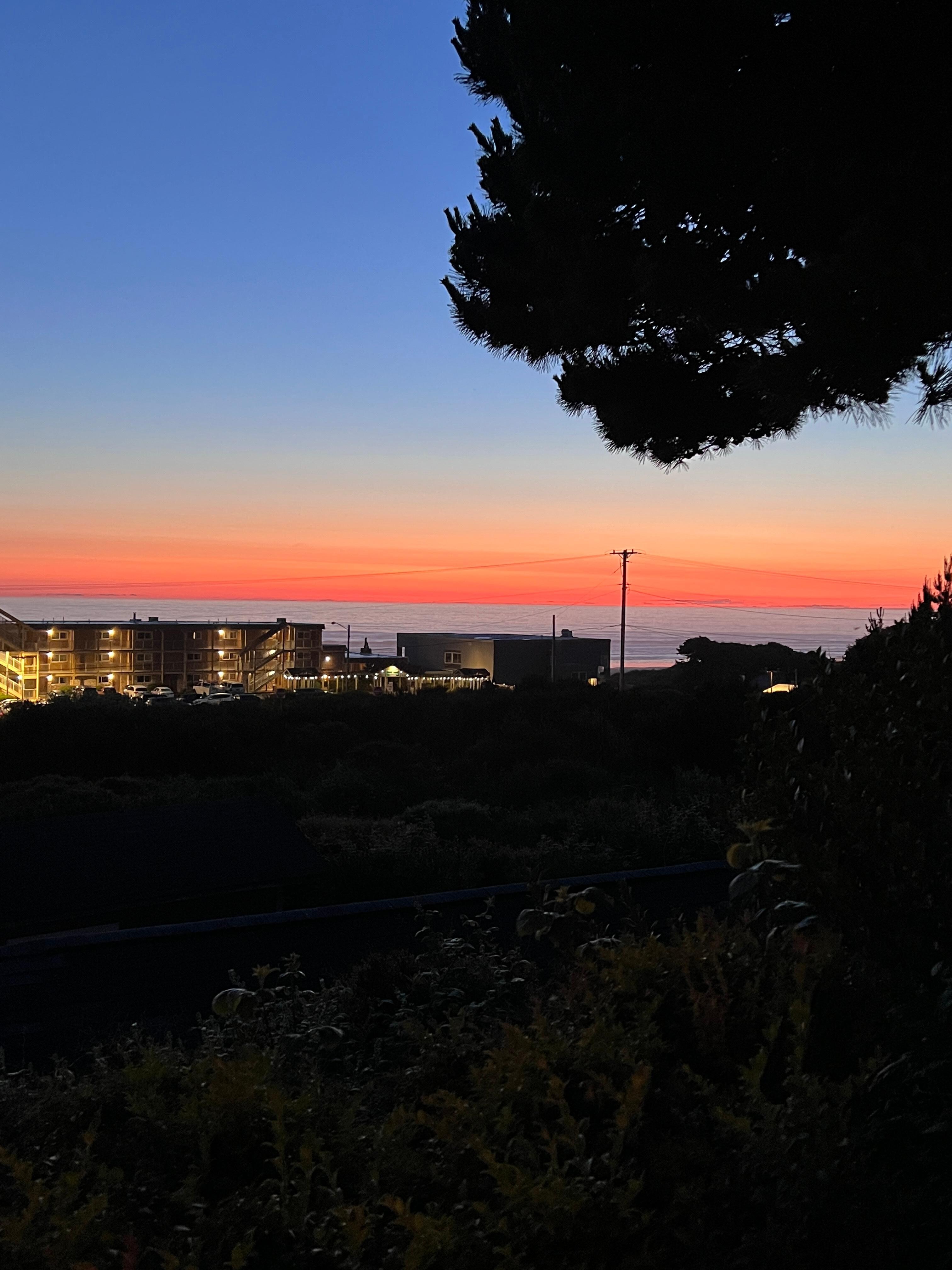 Sunset view from the deck
