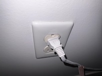 Broken plug in room. I needed to plug in my phone, but was afraid to try it.