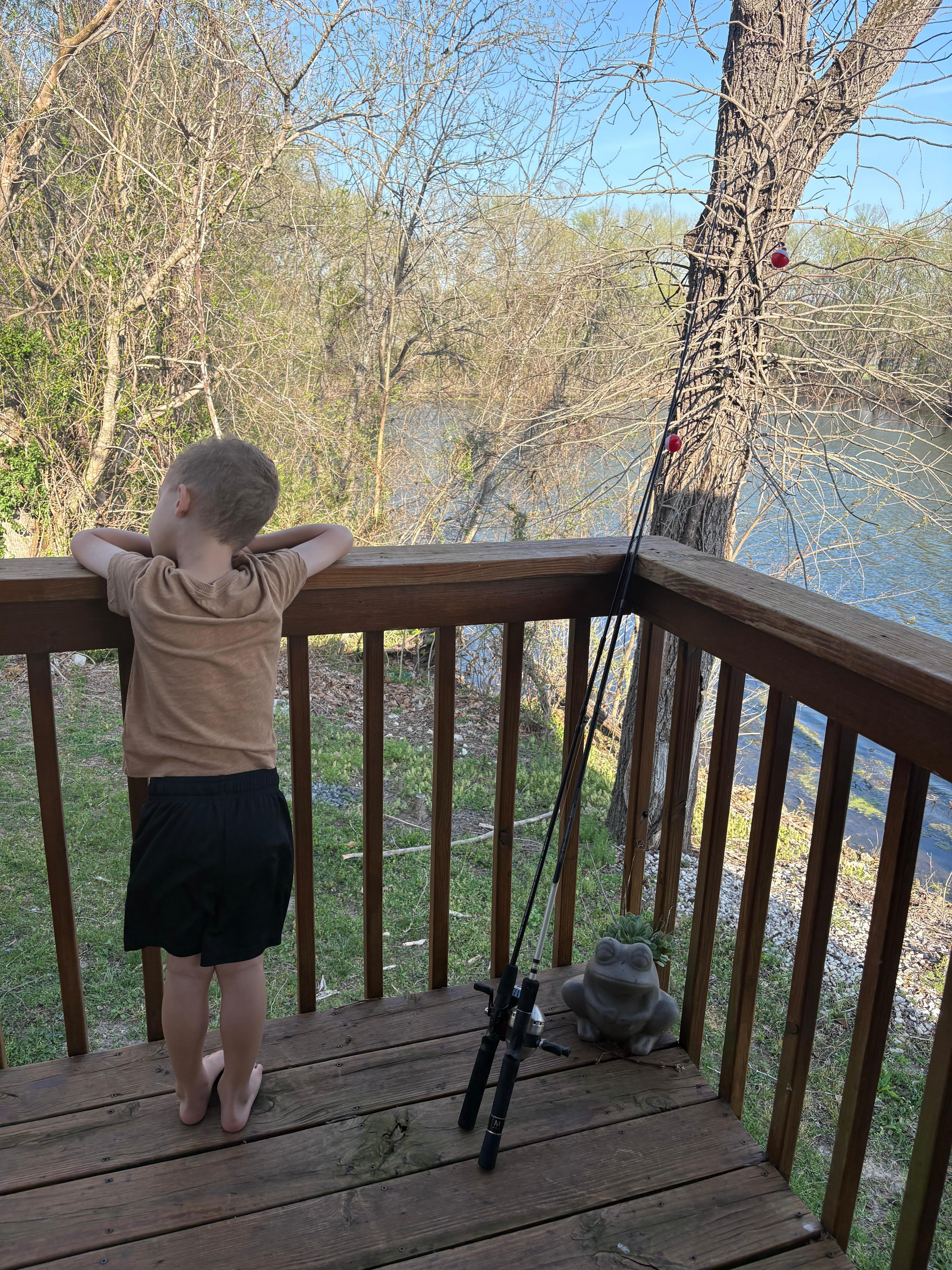 Porch next to the hot tub 