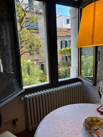 Dining room window view