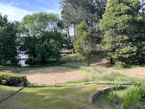 Lake visible from the lounge and bedroom