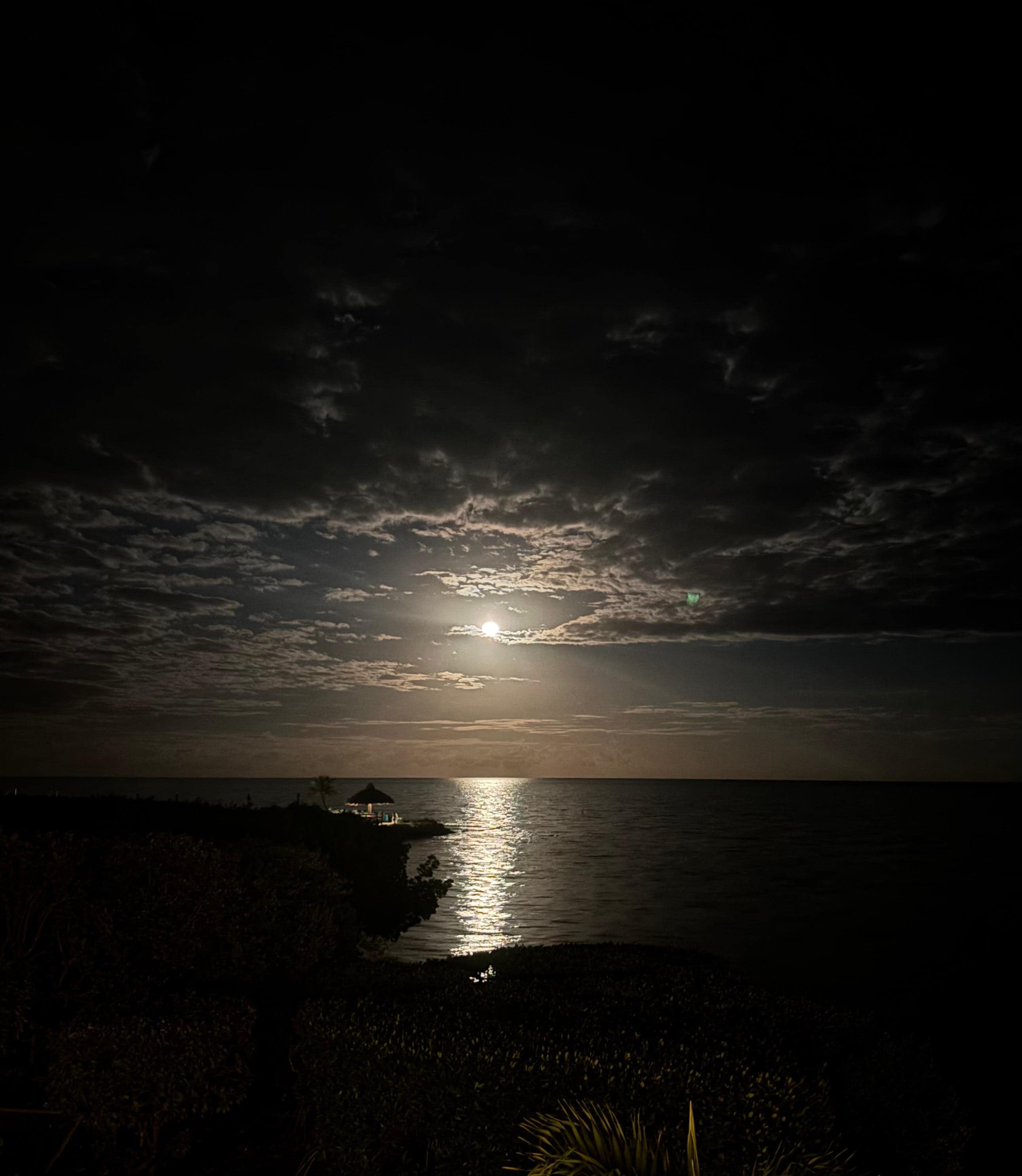 Moonrise from balcony