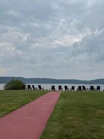 Seating by the lake