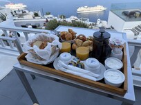 Breakfast delivered to balcony