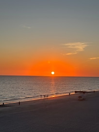 Beautiful sunsets from our balcony.