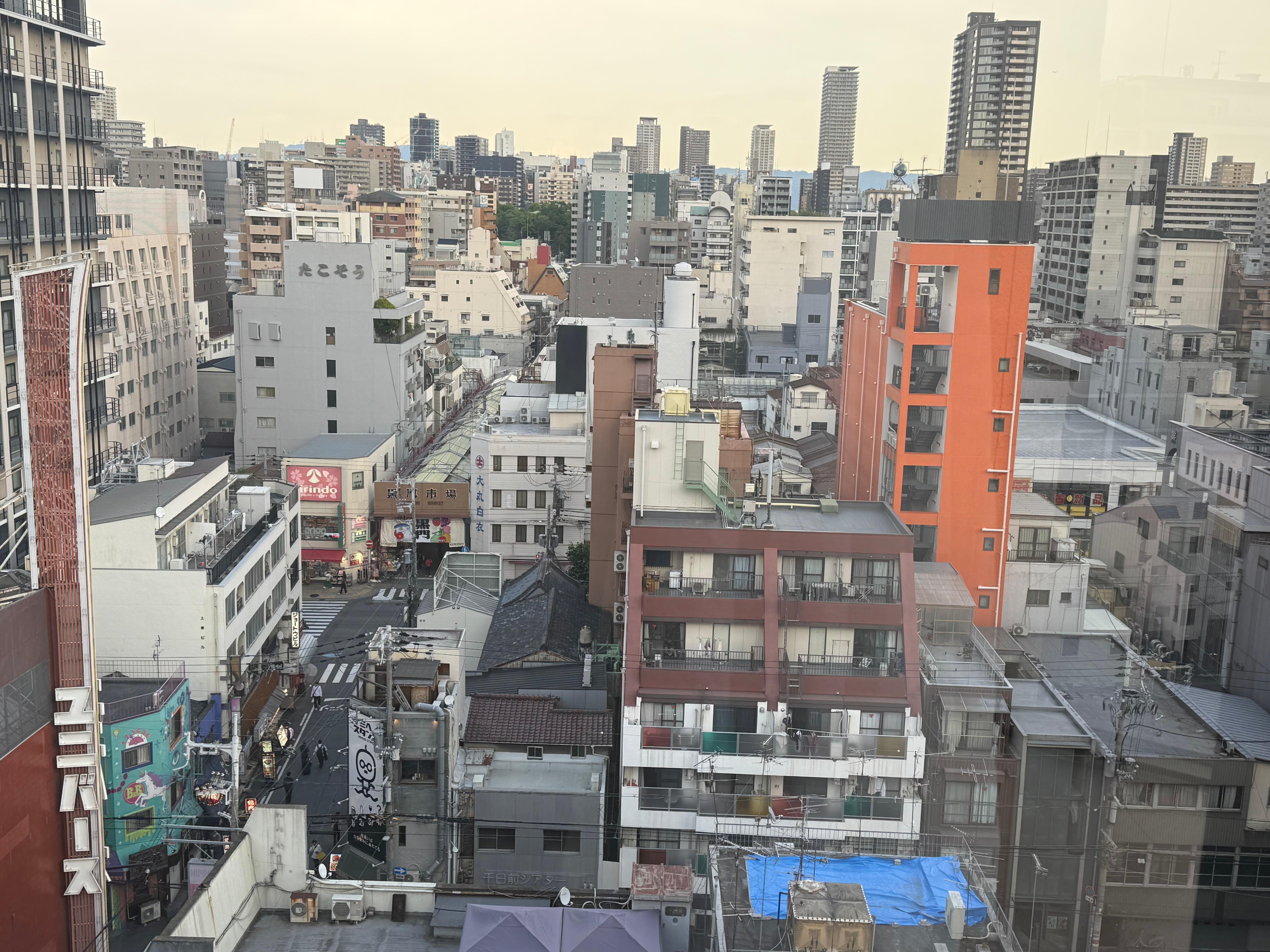 View of Kuramon market from our room