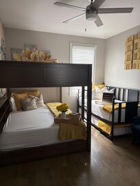 Cute rooms! And fits a good amount of people if needed