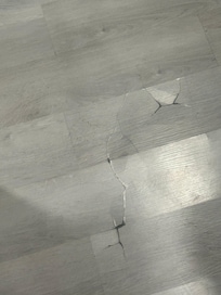 Floor is bucking in kitchen area