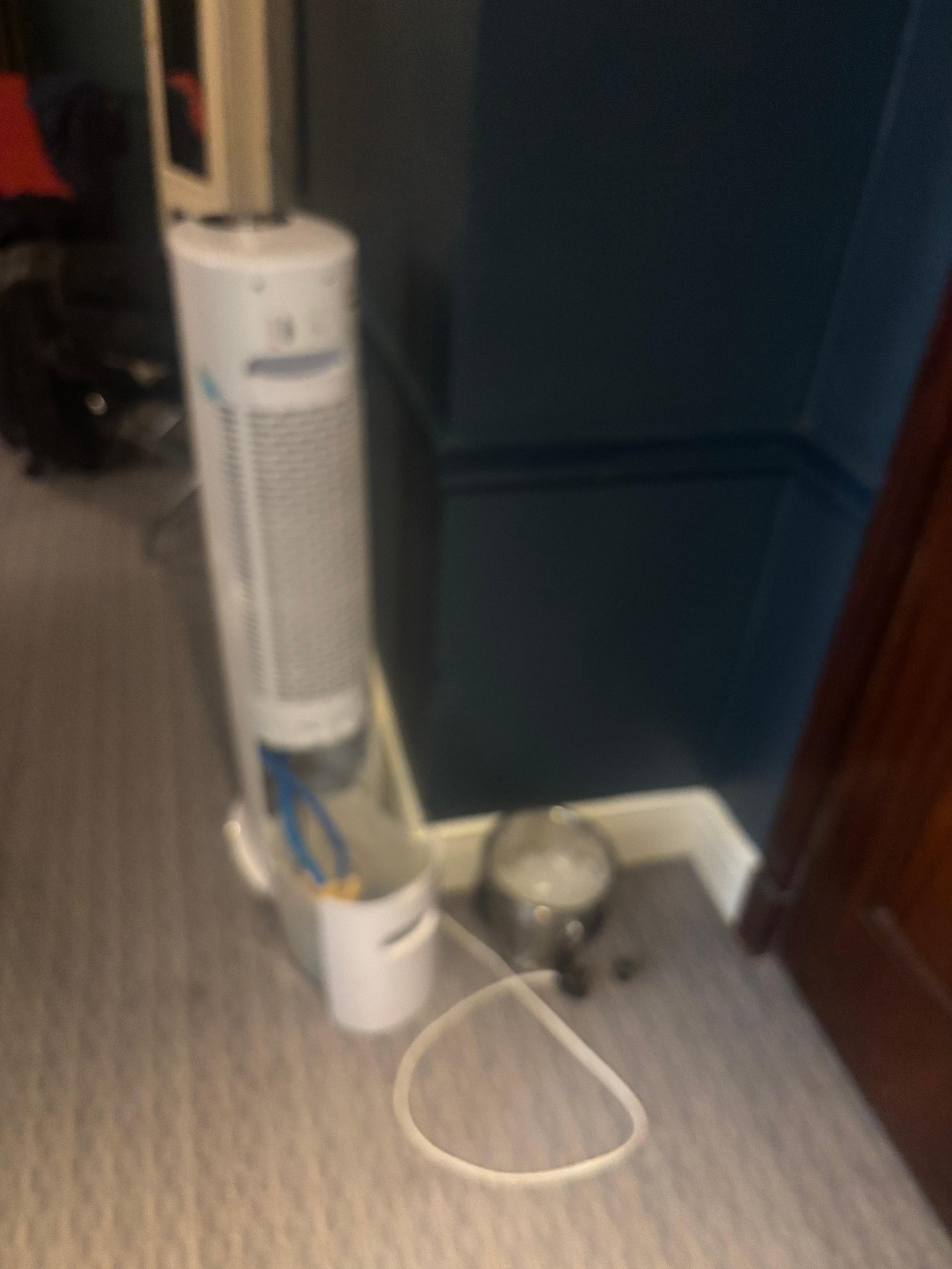 Portable AC notice the bucket of ice