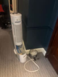 Portable AC notice the bucket of ice