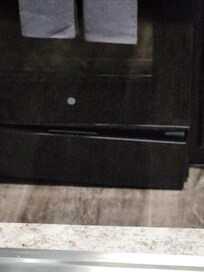 Stove door was broke on bottom