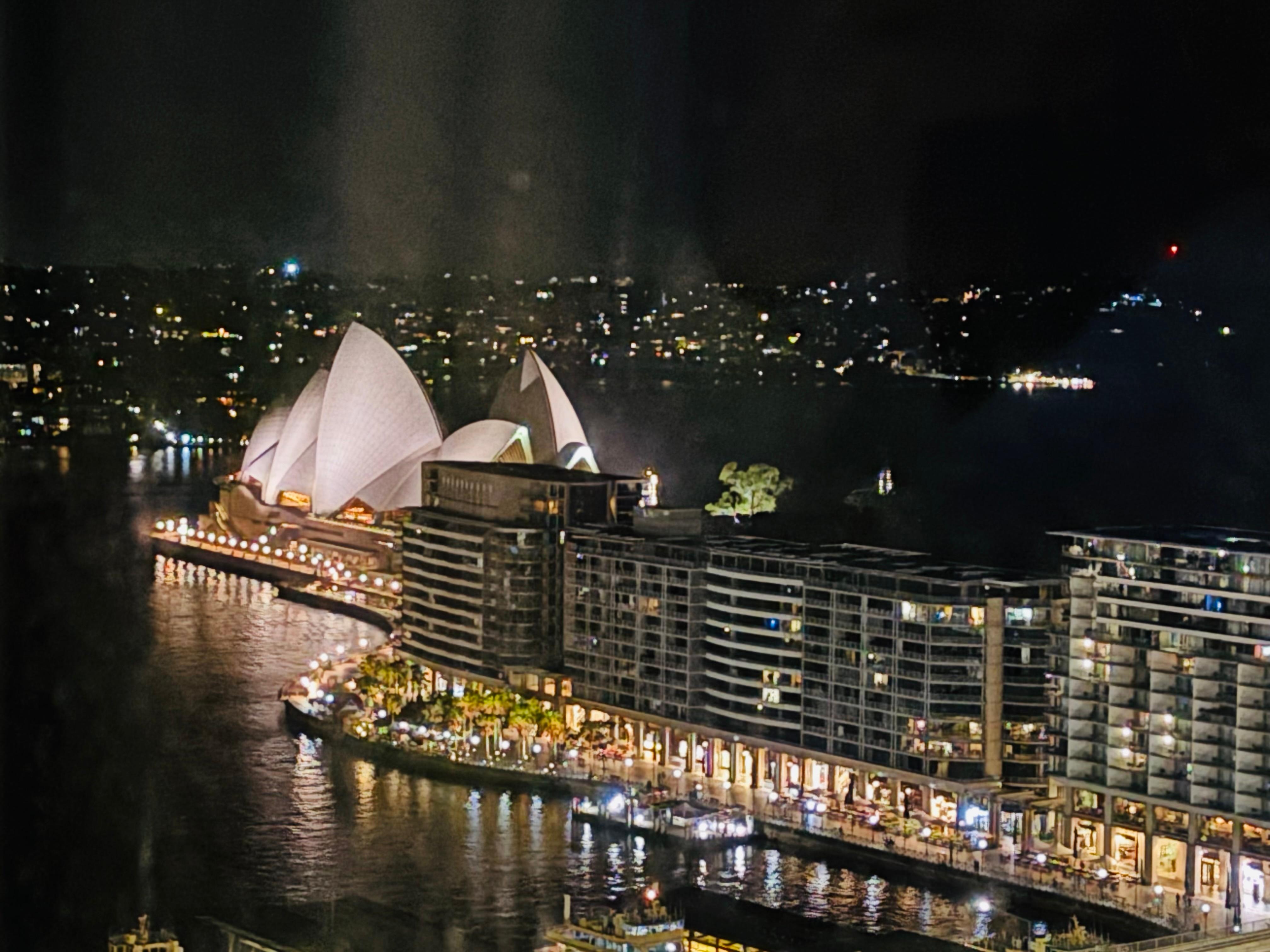 Night view from our window