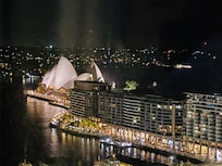 Night view from our window