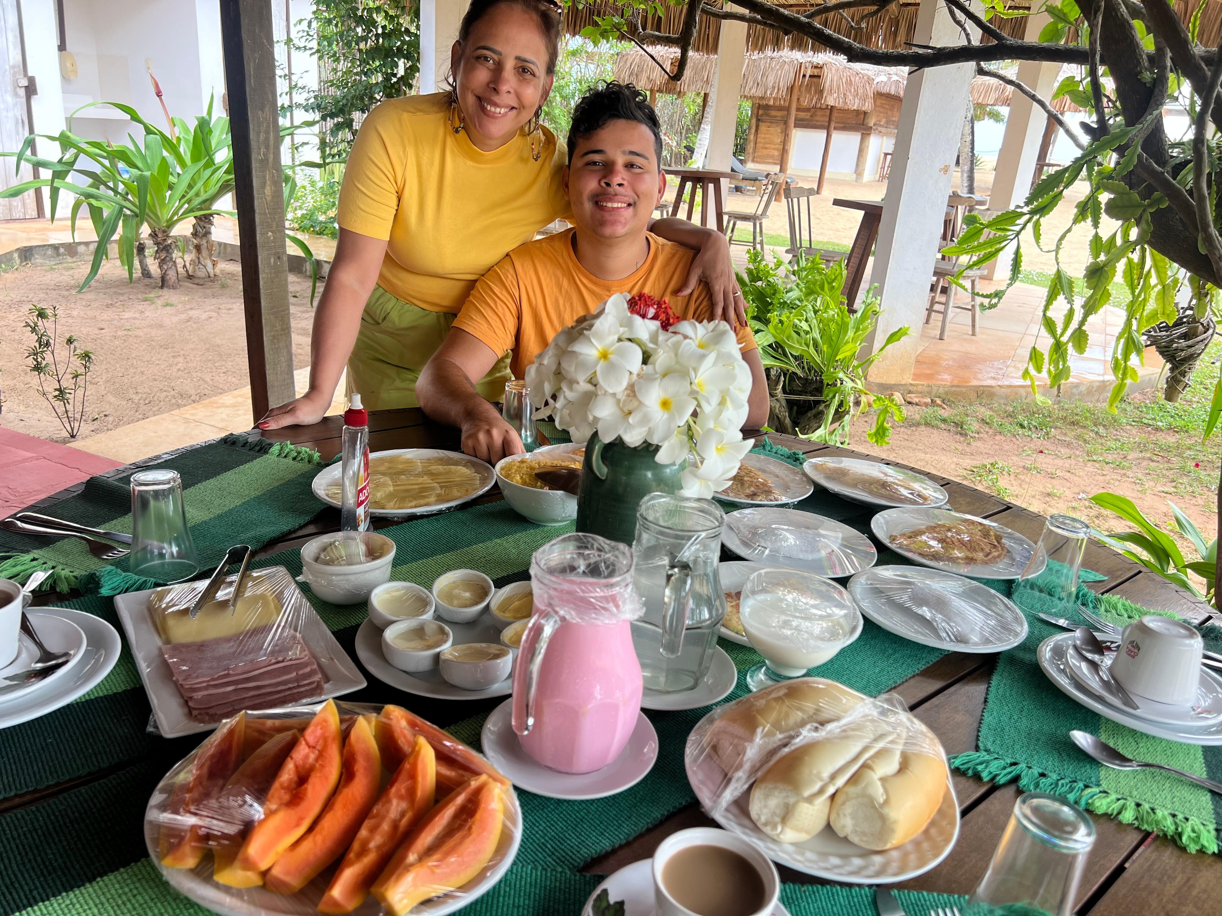 Café da manhã 
Muitas opções 