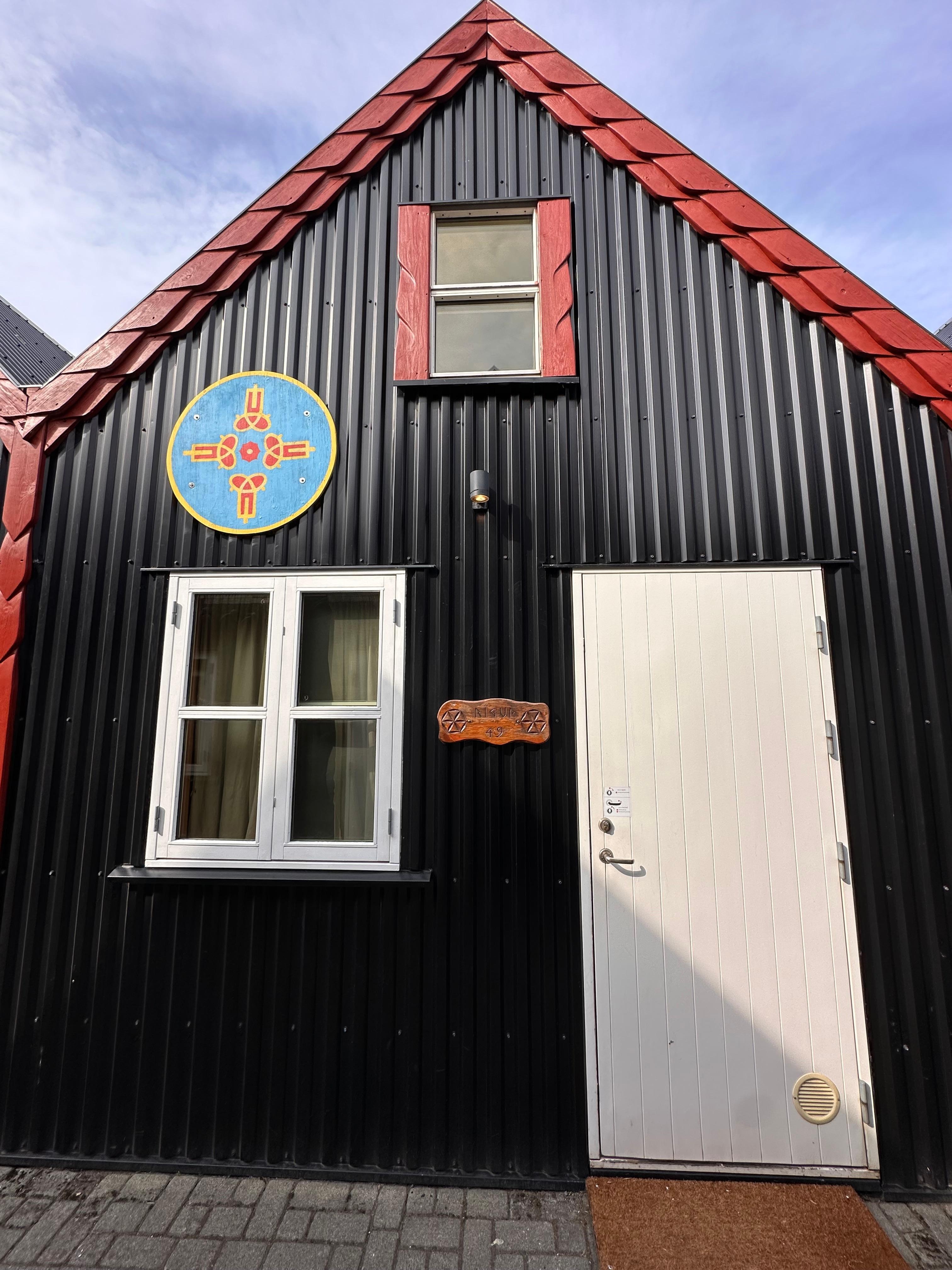 Our little cabin with 5 twin beds inside.