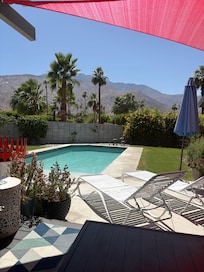 pool with covered area. Very quiet location provides perfect relaxation.