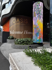 Outside front in the day