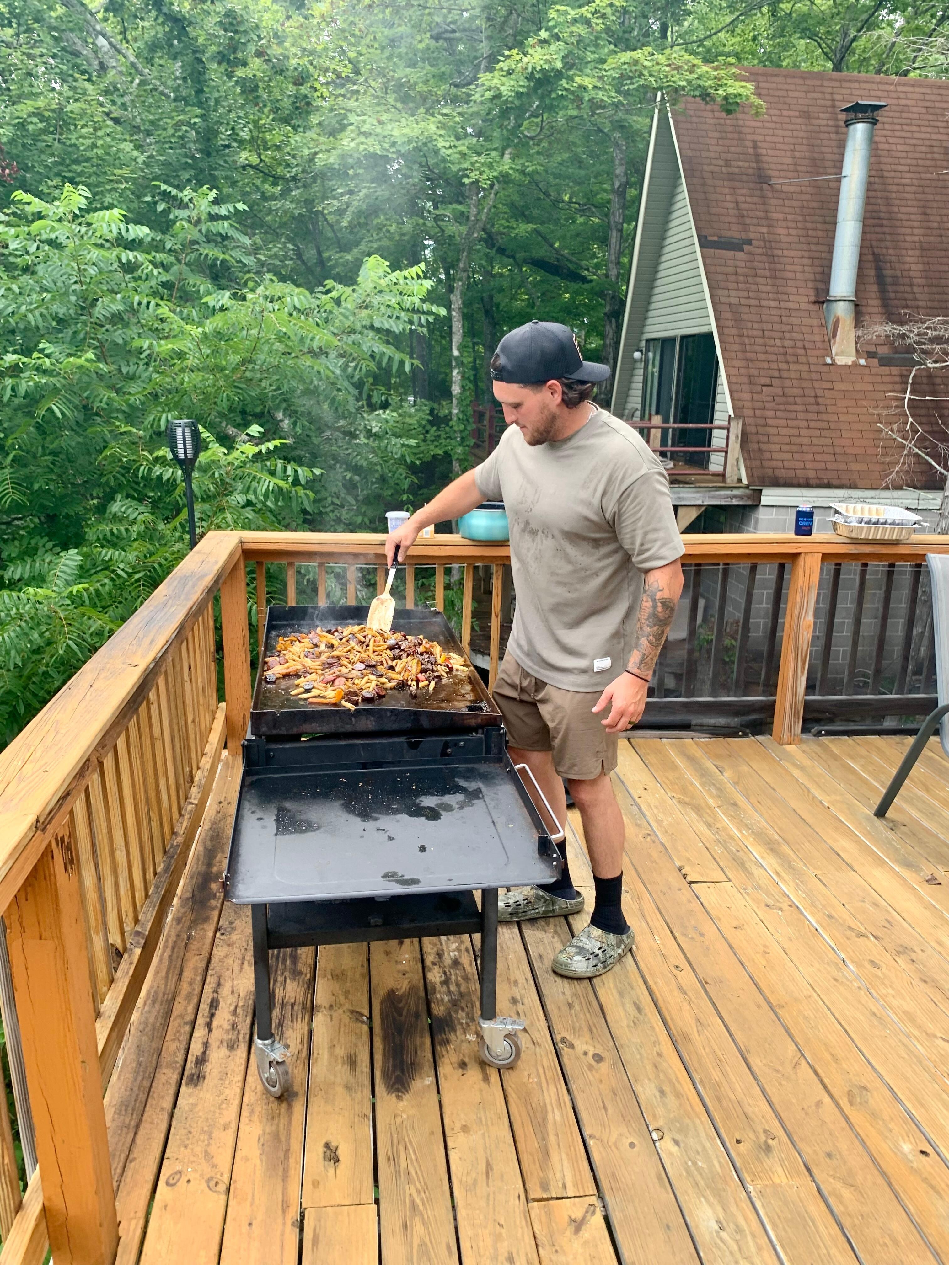 Cooking on the blackstone