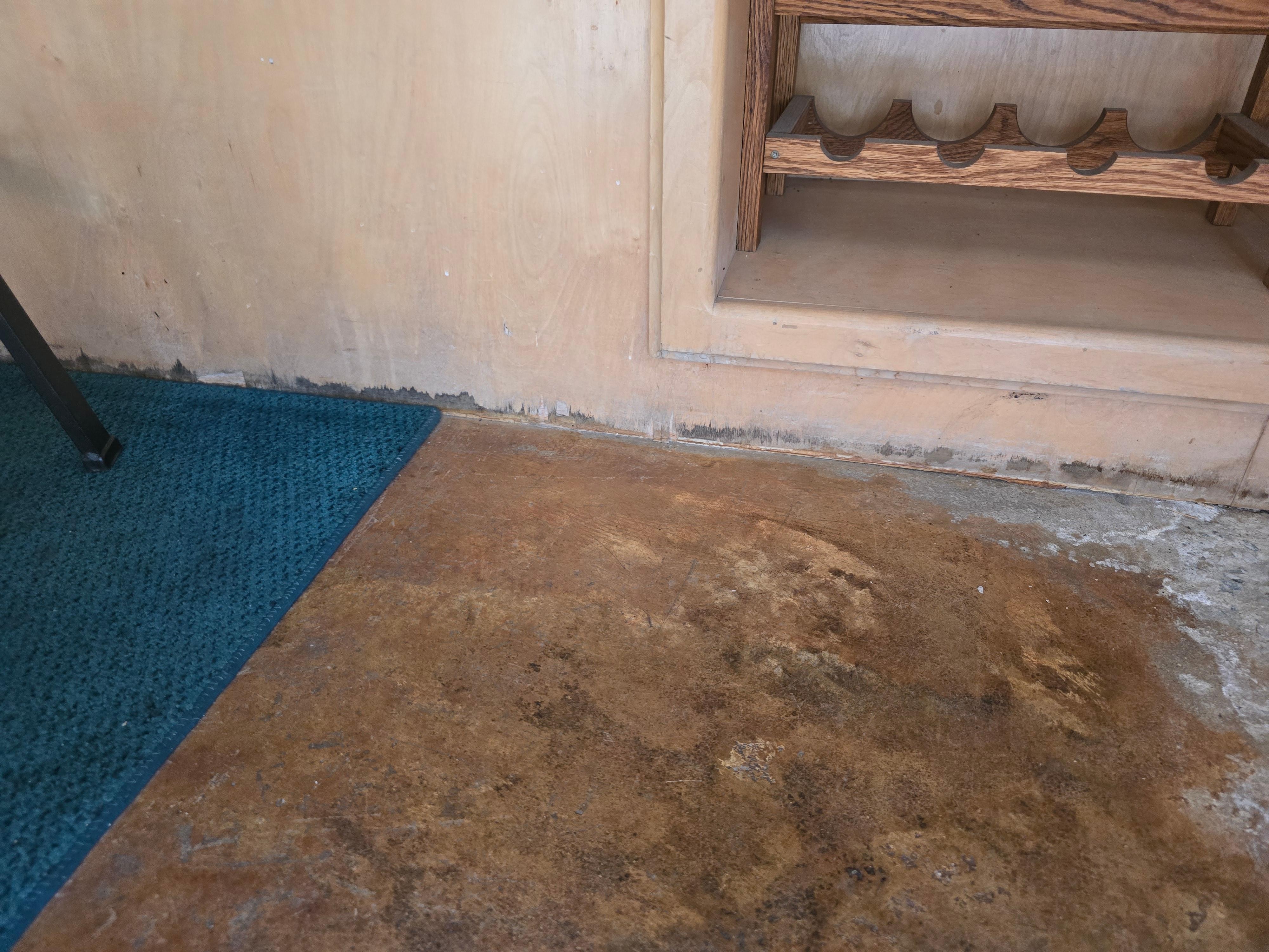 Water damaged kitchen cabinets