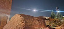 Red Rocks Amphitheater full moon