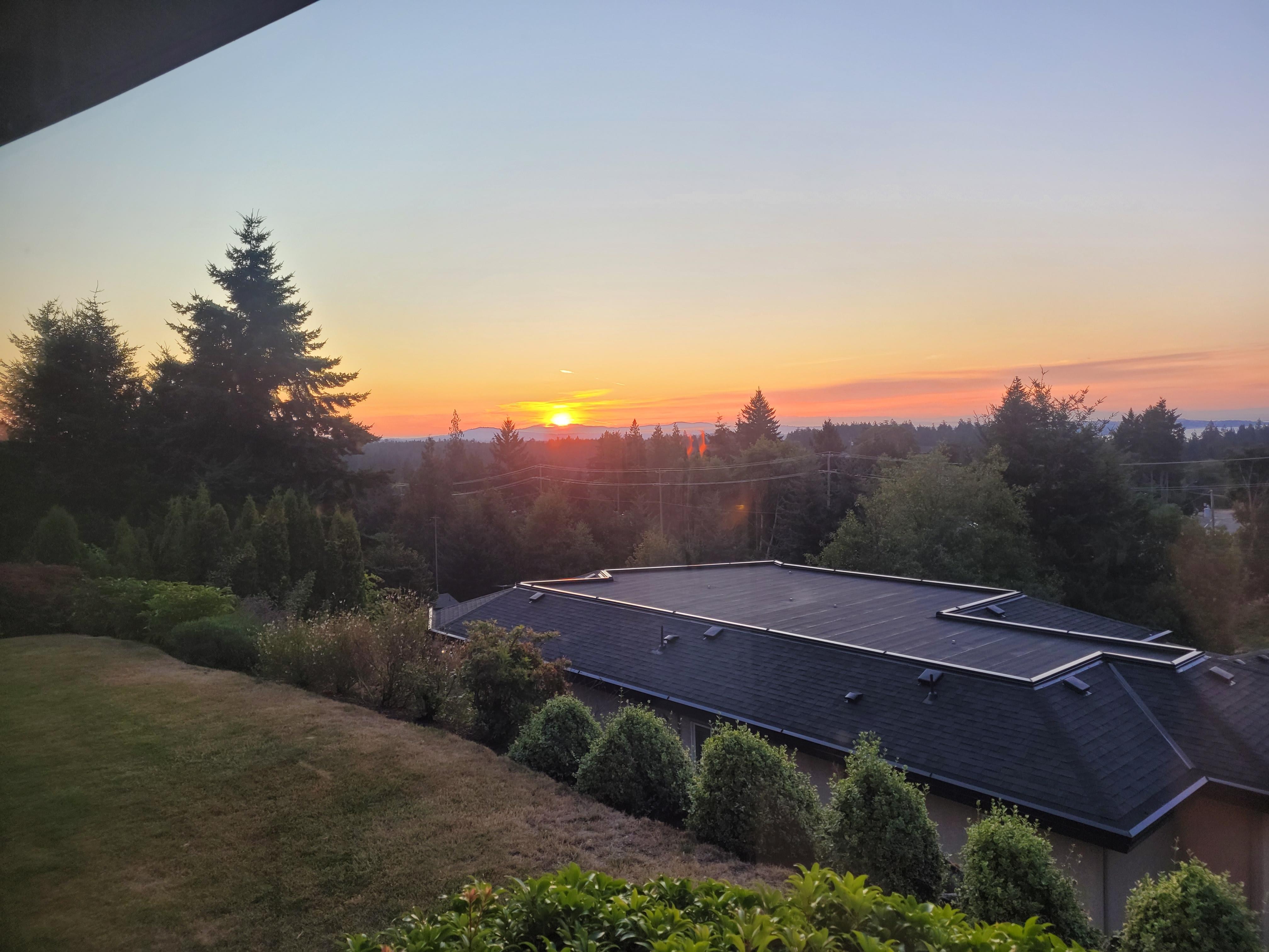 Sunrise from the living room 