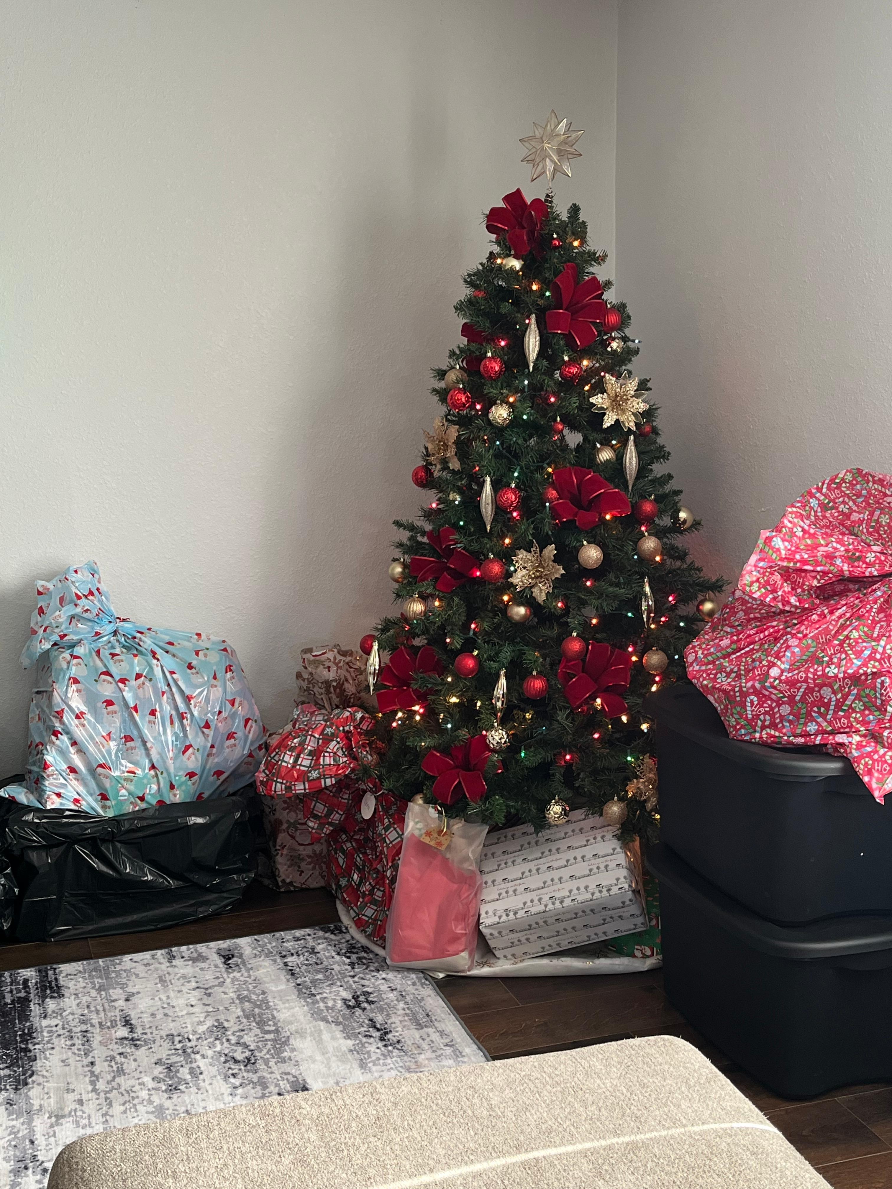 Decorated for holiday as we were there the weekend after Christmas!