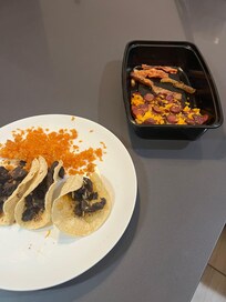 This is the old gross food we found in the microwave.