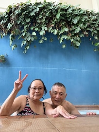 in the hot tub