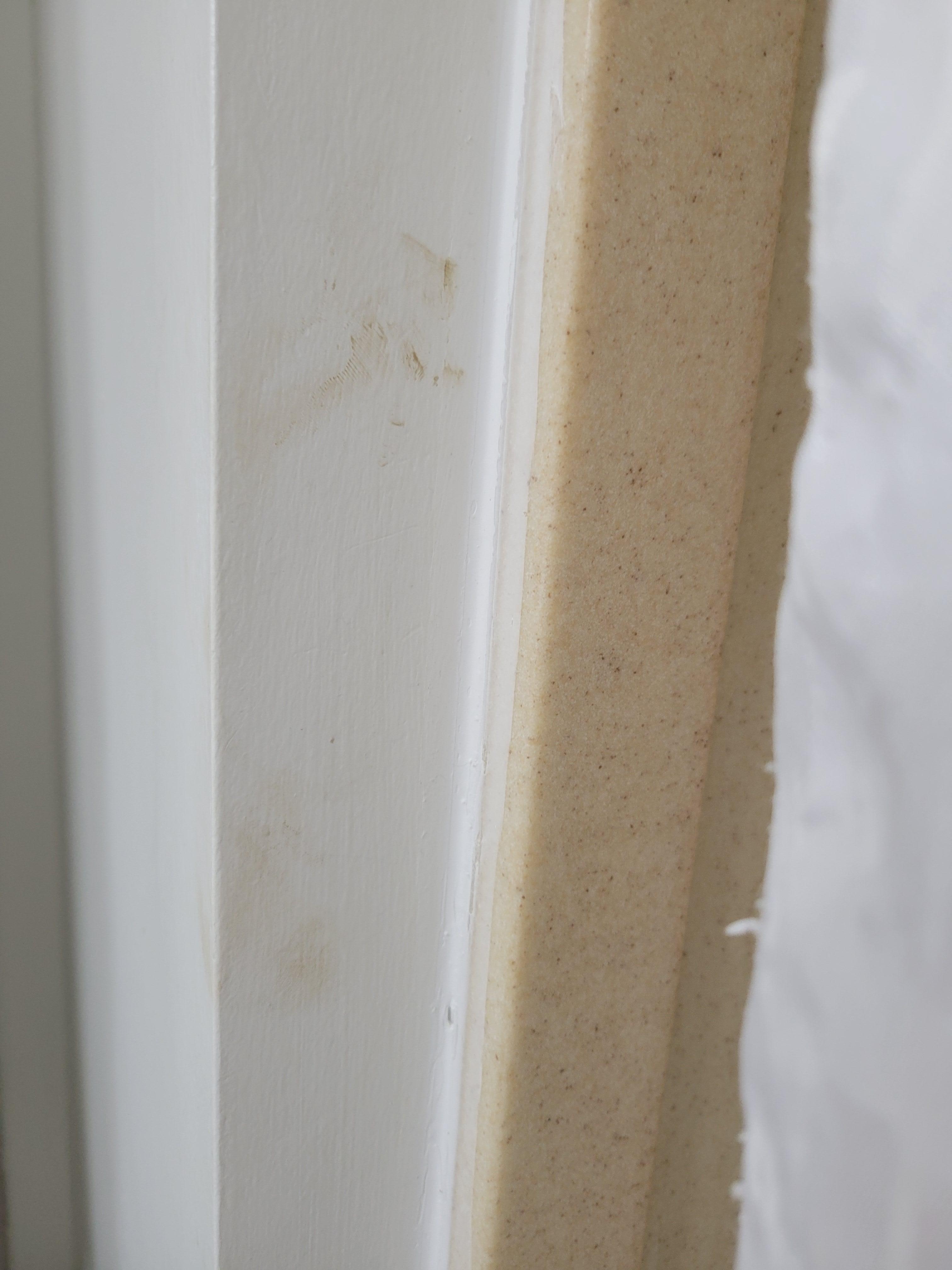 Stains on bathroom walls