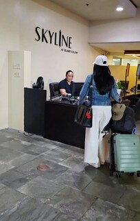 When we checked in.
