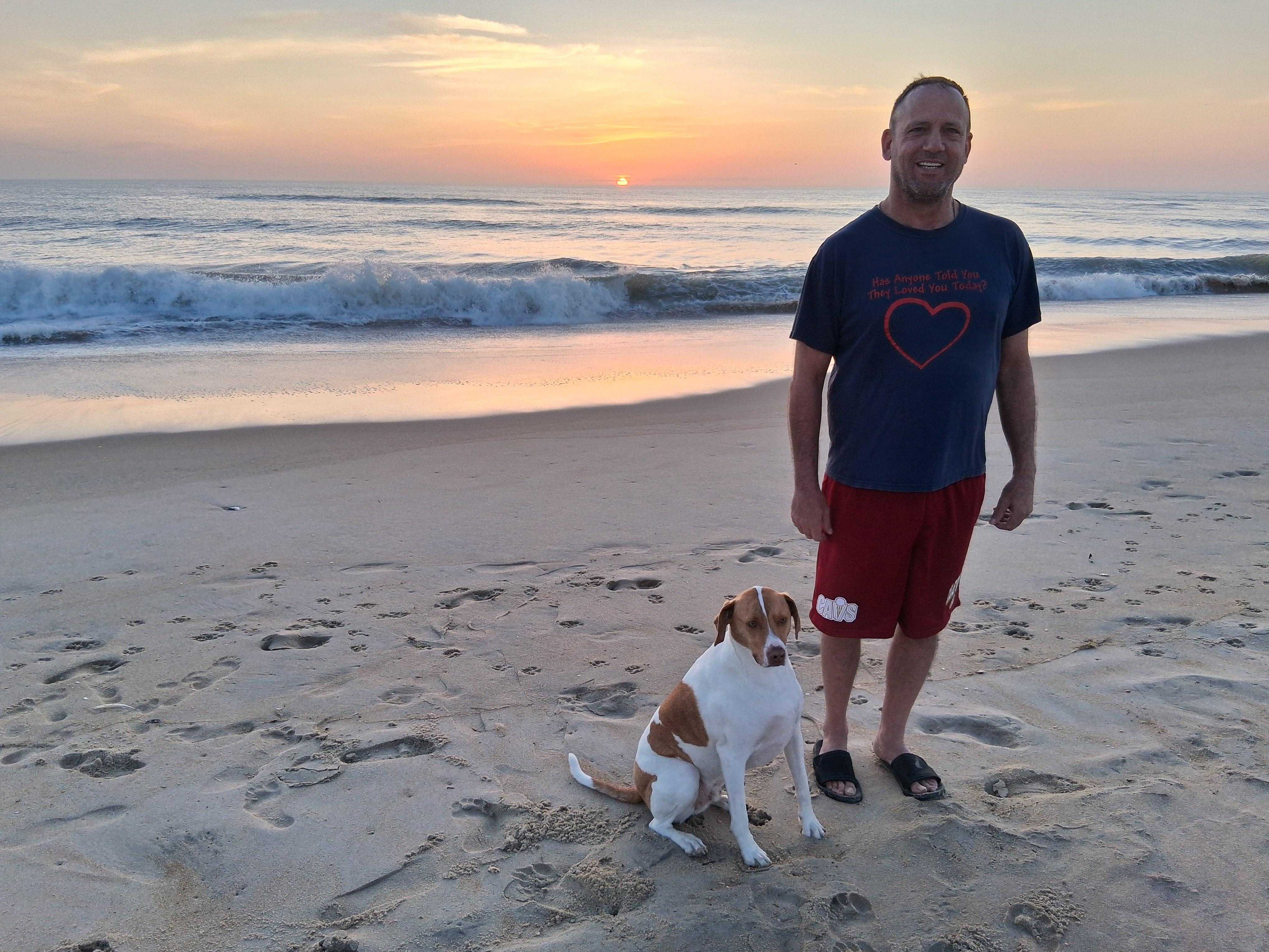 Sunrise walk on the beach every morning lots of dolphins