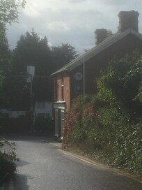 Hostel from the country lane it’s on
