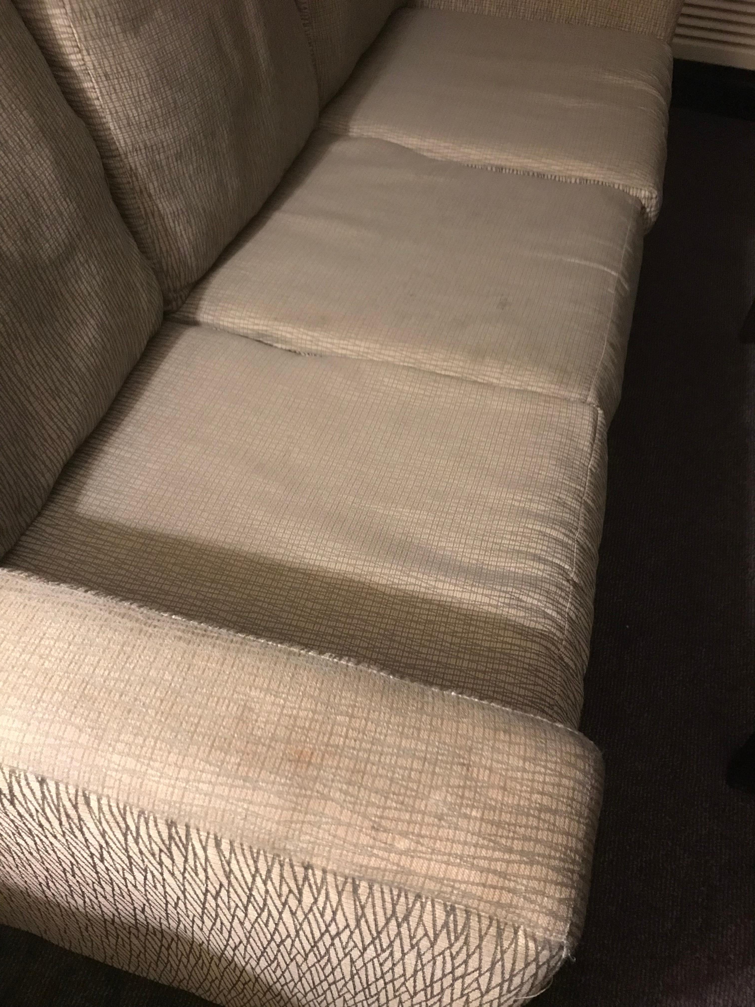 Can you see the arm of this sofa? No one wanted to touch it or sit on it!