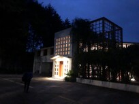 The lodge at night