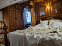 Photo taken from the floor of the beautiful bed chamber