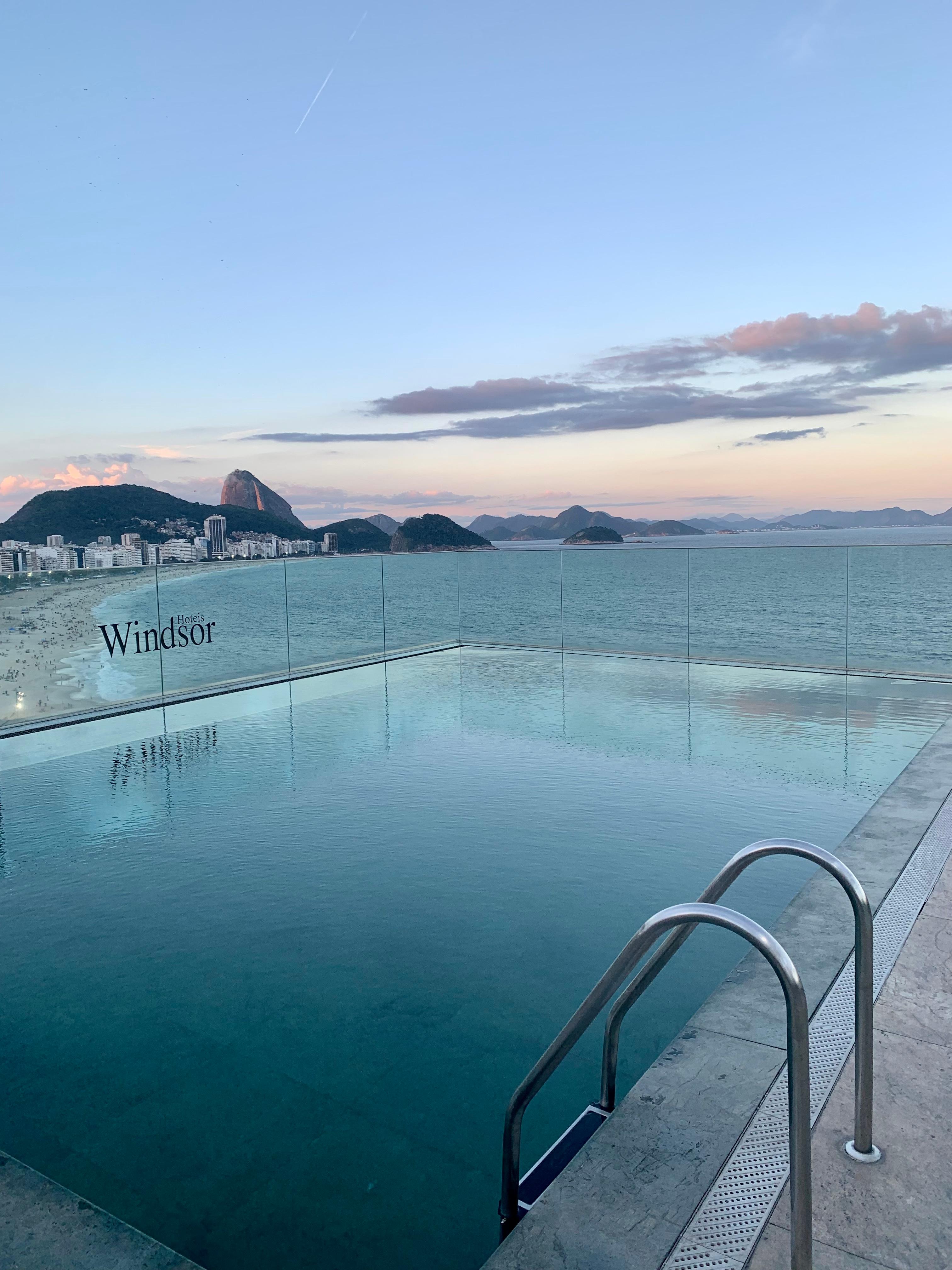 Pool at sunset
