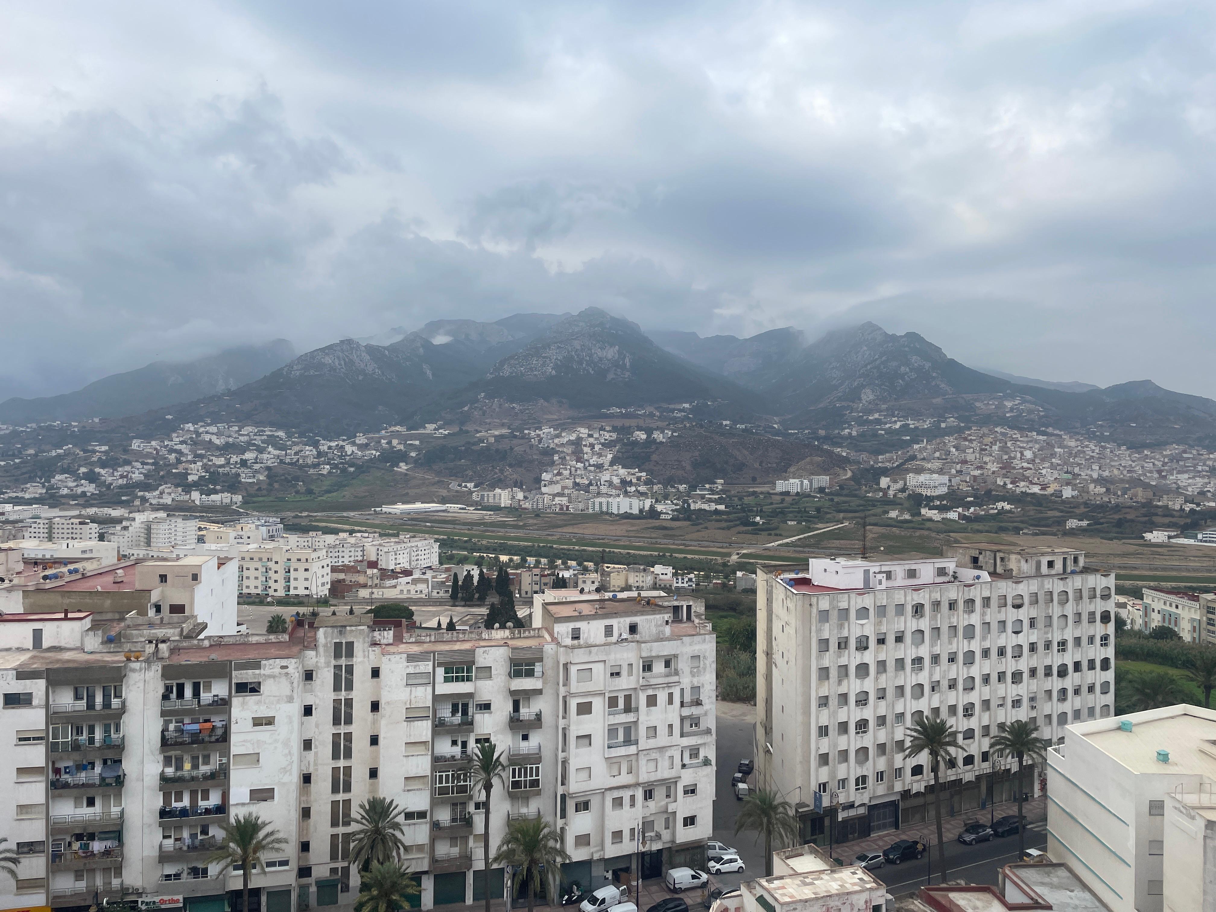 Uitzicht vanaf 6e verdieping balkon