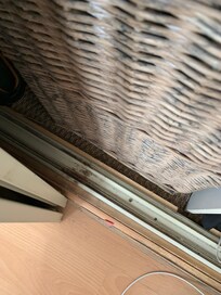 Muck in runners of wardrobe which did not close