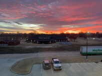 This is an early morning view toward the East of the sunrise from the third floor window.